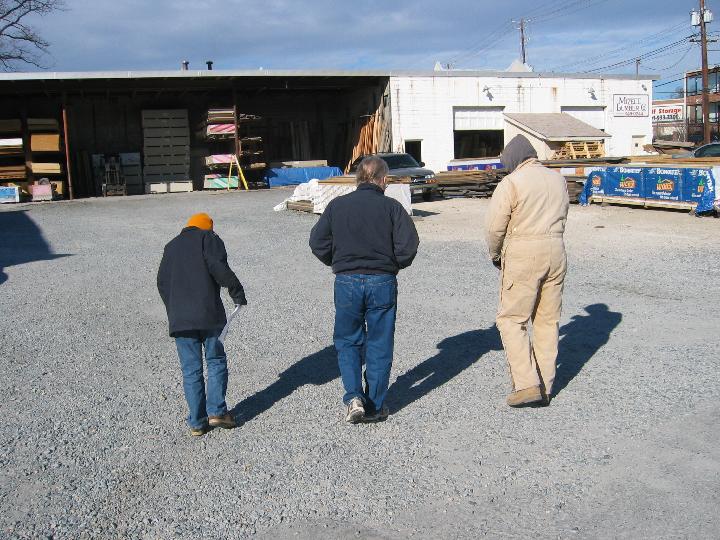 IMG_4924.jpg - Walking out to the hardwood shed with the yard man.