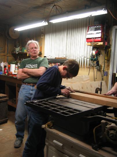 IMG_4991.jpg - I had to find the narrowest spot on the walnut for the final truing cut.